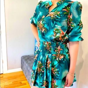 INC floral tropical set top/ skirt